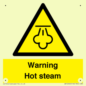 Warning Hot steam